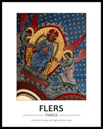 extrait du ciel �toil� du choeur, J�sus (je suppose) sur son trone dor� et entour� de deux anges