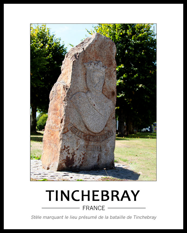 St�le marquant le lieu pr�sum� de la bataille de Tinchebray