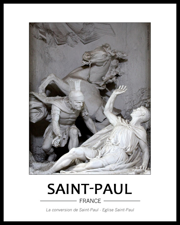 groupe sculpt� de la Conversion de saint Paul dans le ch�ur de l'�glise Saint-Paul