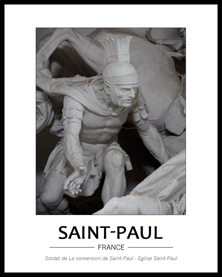 D�tail de La conversion de Saint-Paul - Eglise Saint-Paul, on voit ici le soldat regardant Saint-Paul. Saint-Paul n'est pas sur la photo