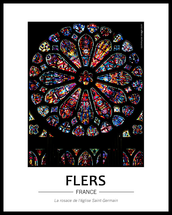 La grande rosace de Jean Chaudeurge dans l'�glise Saint-Germain de Flers