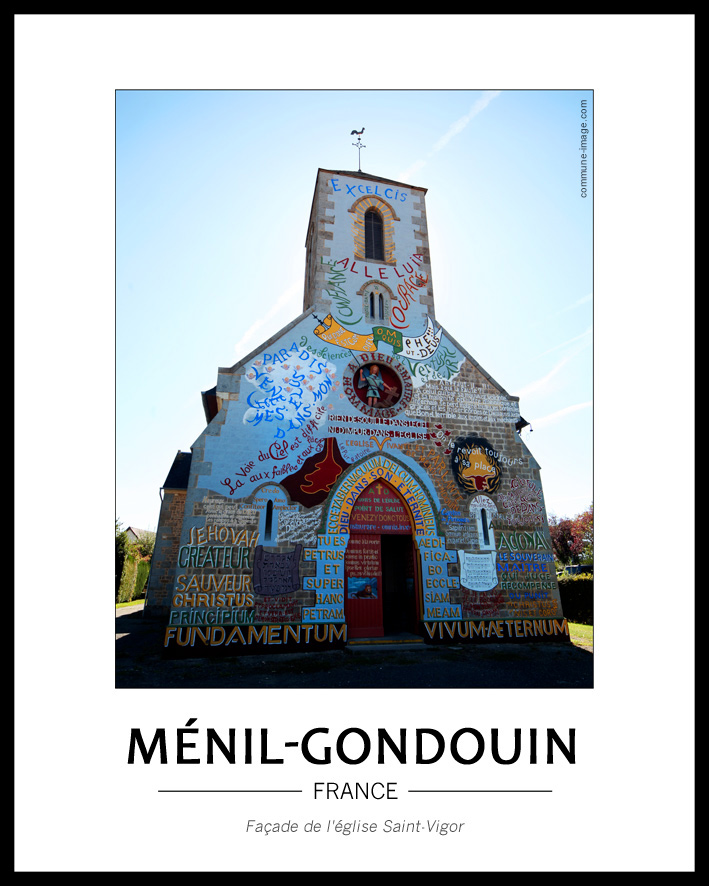 Fa�ade peinte de l��glise Saint-Vigor