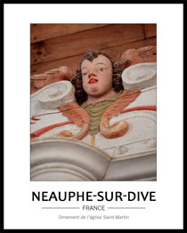 Cliquez pour agrandir ornement en bois polychrome représentant un ange