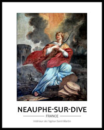 Cliquez pour agrandir huile sur toile représentant sainte Barbe, 4e quart 18e siècle