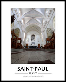 vue de l'all�e centrale de l'�glise qui laisse apercevoir au fond La conversion de Saint-Paul et encore un fois la blancheur de l'int�rieur de l'�glise