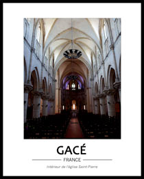 Cliquez pour agrandir Vaisseau principal de l'église Saint-Pierre de Gacé et vue s