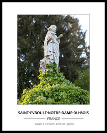 Cliquez pour agrandir Statue de la vierge sur une base de végétation