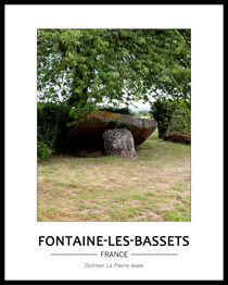 Cliquez pour agrandir Dolmen « Pierre Levée » sur la route de Fontaine-les-Bassets