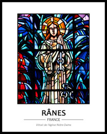 vitrail de Sainte-Rosalie, don de la paroisse