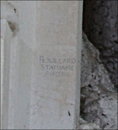 D�tail de la marque � ROUILLARD STATUAIRE ANGERS � visible sur la Conversion de saint Paul