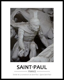 D�tail de La conversion de Saint-Paul - Eglise Saint-Paul, on voit ici le soldat regardant Saint-Paul. Saint-Paul n'est pas sur la photo